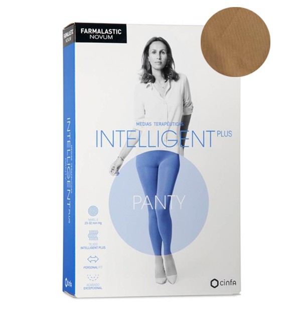 PANTY COMPRESION NORMAL FARMALASTIC NOVUM INTELLIGENT PLUS 1 UNIDAD TALLA 2 COLOR CANELA